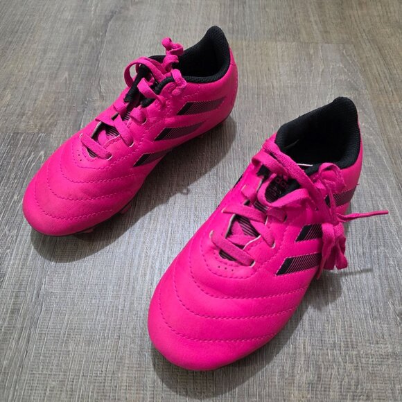 adidas Kids Soccer Cleats Size 13K Pink Black FG Firm Ground – Used - Picture 1 of 10